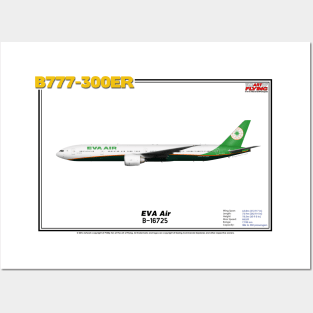 Boeing B777-300ER - EVA Air (Art Print) Posters and Art